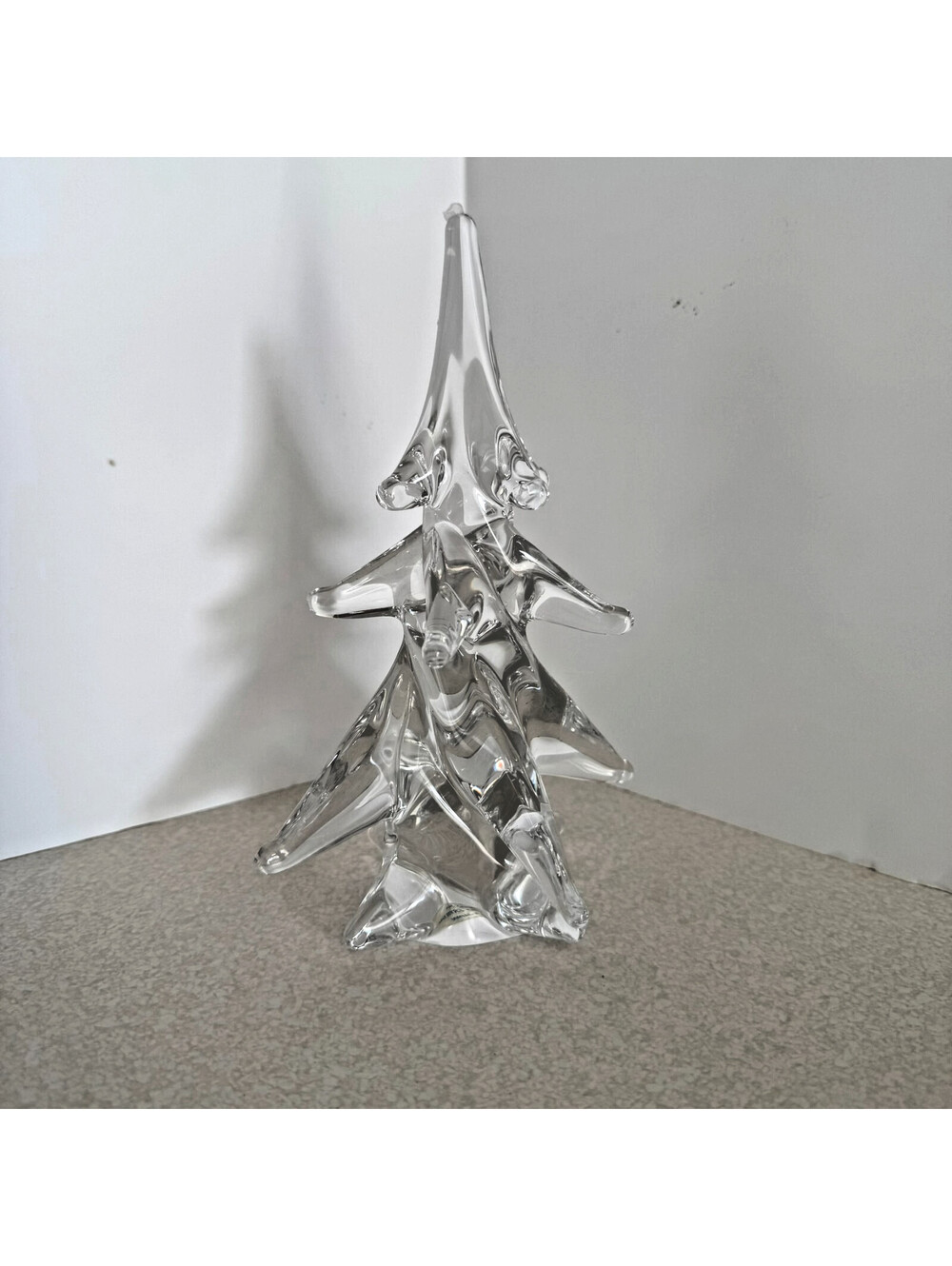 Toscany Christmas Tree  24% Lead Crystal Glass Clear 8" Abstract